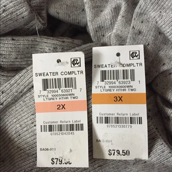 Style & Co. Asymmetric Bell Sleeve Cardigan-3X - Picture 3 of 3